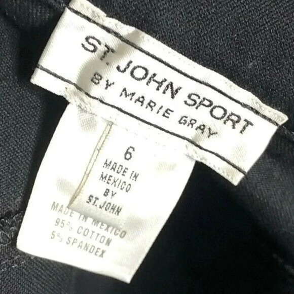 St. John Sport Black Straight Leg Jeans 6 - Picture 5 of 5
